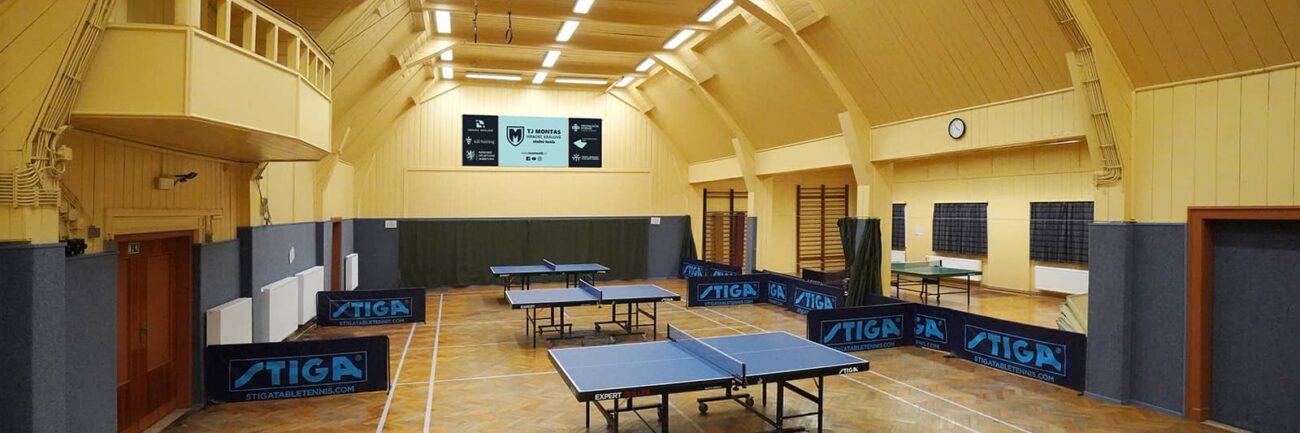 montas-sokolovna-stolni-tenis herna stolního tenisu TJ Montas Hradec Králové