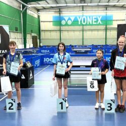 Stupně vítězů s Veronikou Markovou na VčBTM U13 v Hradci Králové 2026